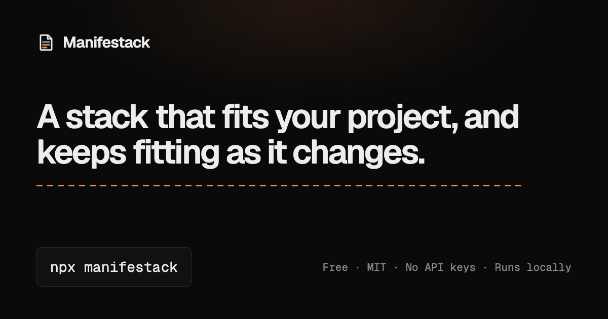 A stack that fits your project, and keeps fitting as it changes